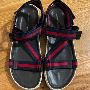 Saks Fifth Avenue Men's Black and Red Sandals